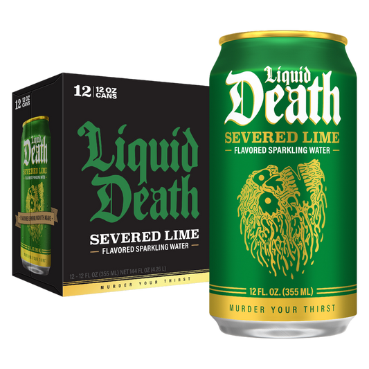 Liquid Death Severed Lime Sparkling Water 12pk 12oz Can