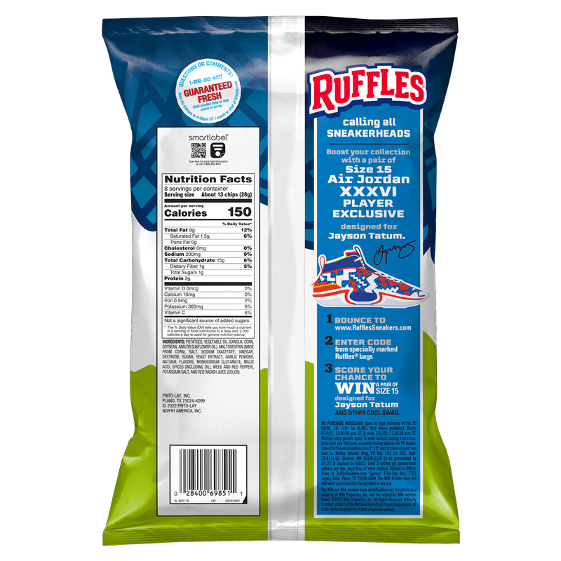 Ruffles Potato Chips Spicy Dill Pickle 8oz