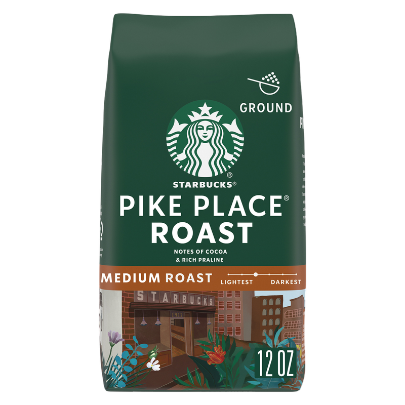 Starbucks Pike Place Roast Ground Coffee 12oz Bag