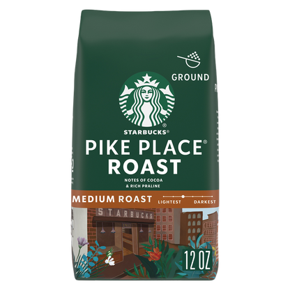 Starbucks Pike Place Roast Ground Coffee 12oz Bag
