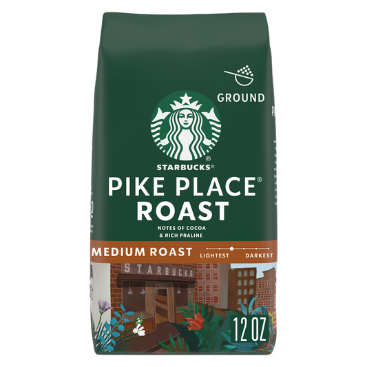Starbucks Pike Place Roast Ground Coffee 12oz Bag
