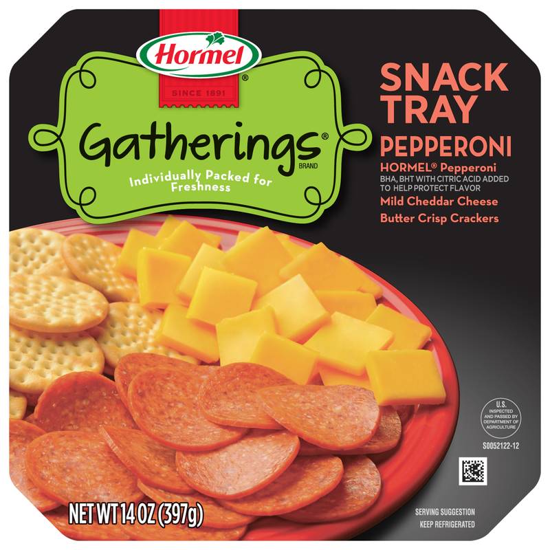 Hormel Gatherings Pepperoni & Cheddar Cheese Snack Tray - 14oz