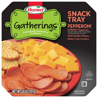 Hormel Gatherings Pepperoni & Cheddar Cheese Snack Tray - 14oz