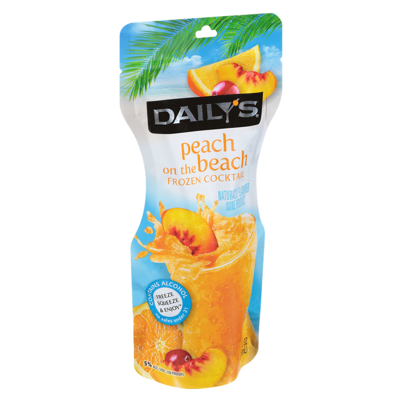 Dailys Frozen Peach On The Beach Daiquiri 10oz Pouch