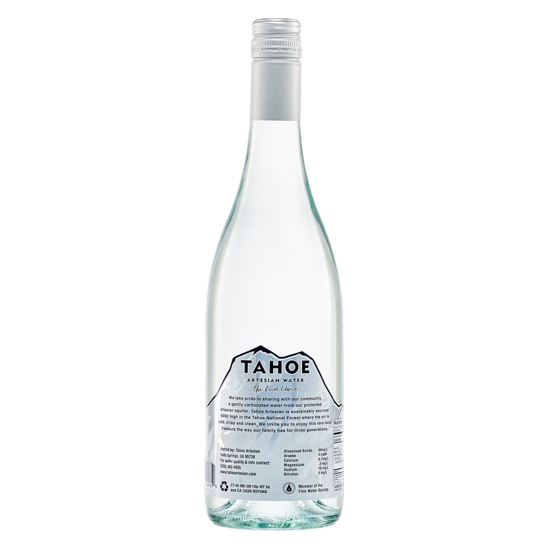 Tahoe Artesian Sparkling Water 750ml Glass Bottle