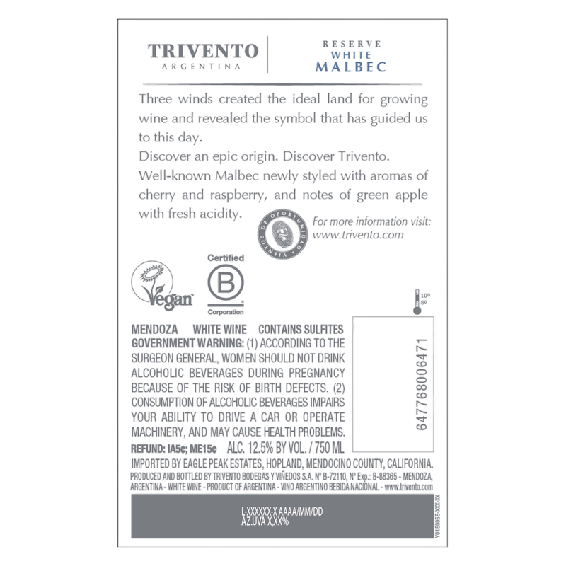 Trivento White Malbec 750ml