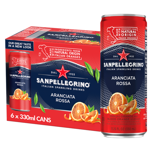 San Pellegrino Aranciata Rossa Blood Orange 6pk 11.15oz Can