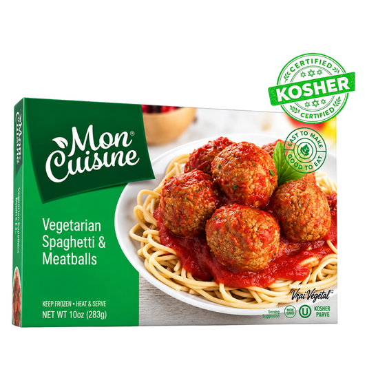 Mon Cuisine Kosher Vegetarian Spaghetti & Meatballs Ready Meal - 10oz