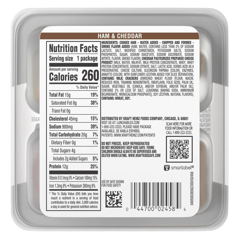 Lunchables Ham & Cheddar Cracker Stackers -  3.2oz