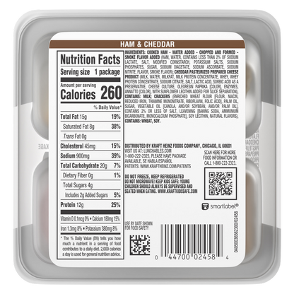 Lunchables Ham & Cheddar Cracker Stackers -  3.2oz