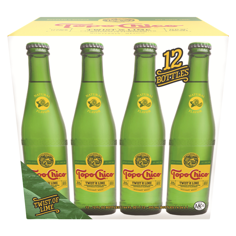 Topo Chico Lime 12pk 12oz Glass Bottle- XL