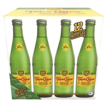 Topo Chico Lime 12pk 12oz Glass Bottle- XL