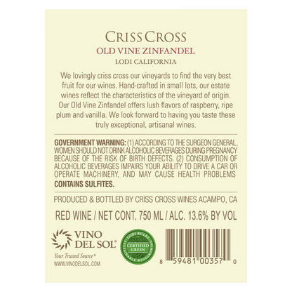Criss Cross Zinfandel 750ml