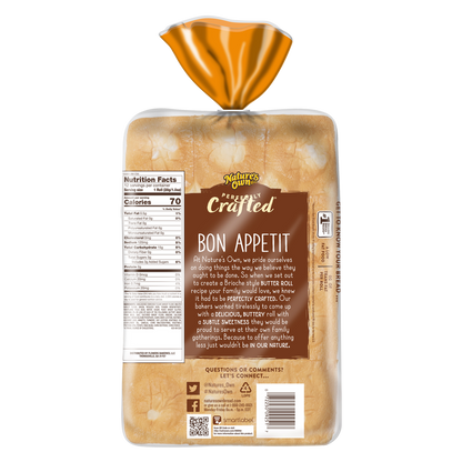 Nature's Own Perfectly Crafted Frozen Brioche Dinner Rolls - 12ct