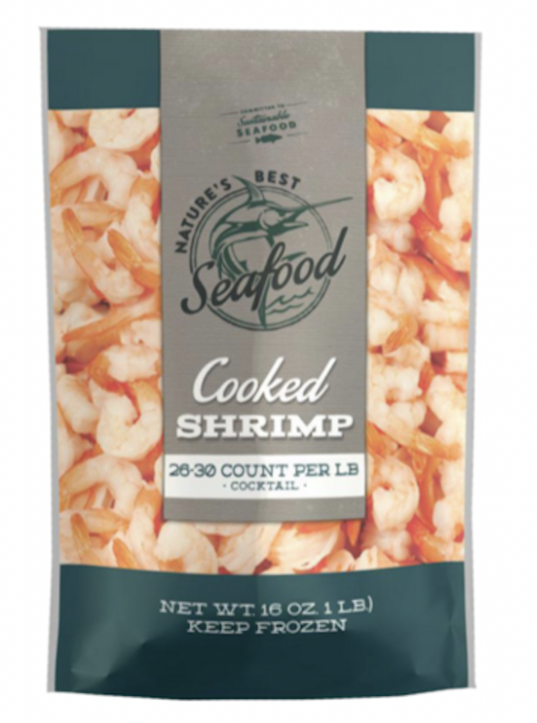 Nature's Best Cooked / Peeled Shrimp (Frozen, 26-30ct) - 16oz