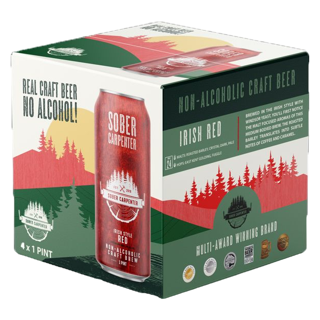 Sober Carpenter Irish Style Red Non-Alcoholic 4pk 16oz Cans