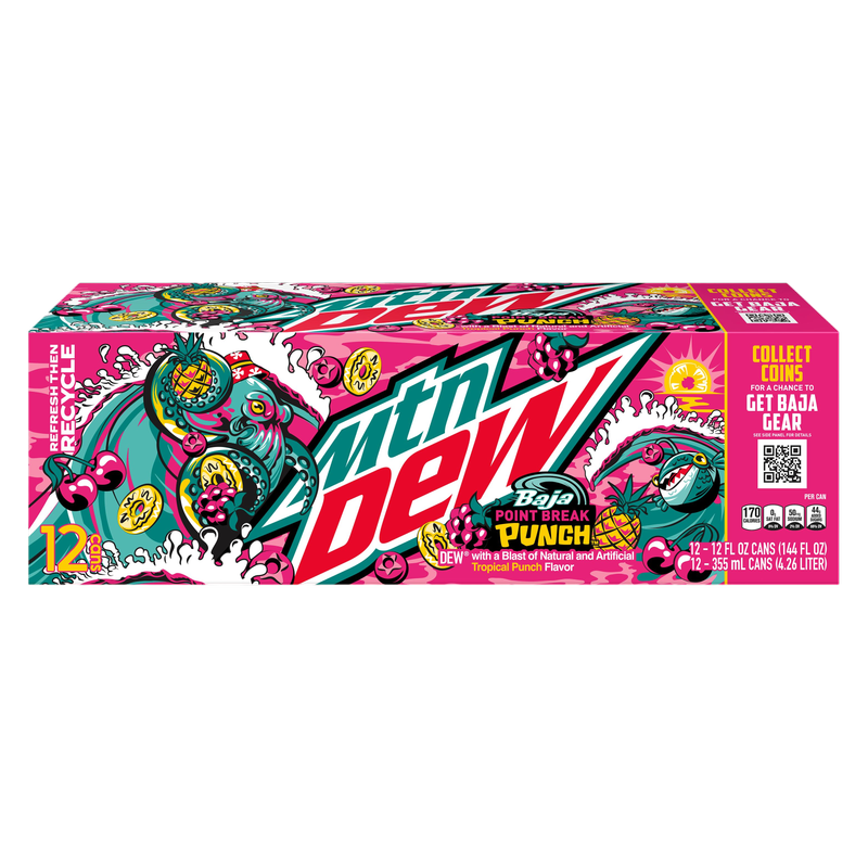 Mountain Dew Baja Pointbreak Punch 12pk 12oz Btl