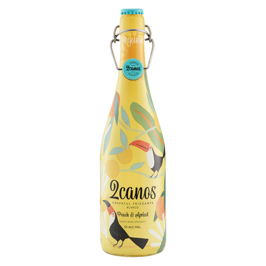 2canos Peach & Apricot Frizzante 750ml 5% ABV