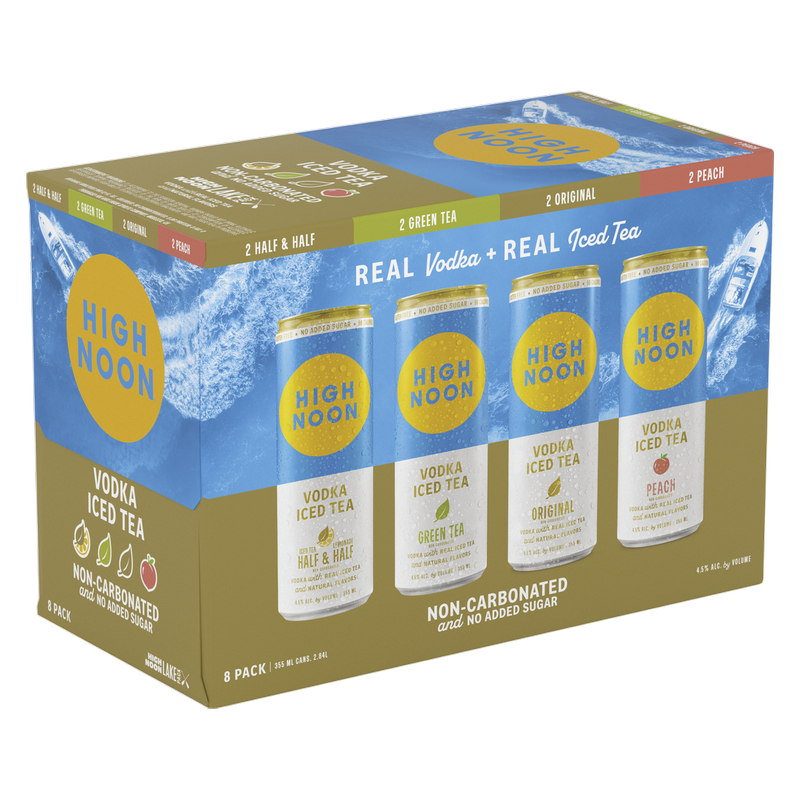 High Noon Vodka Iced Tea Lake Pack 8pk 355ml Can 4.5% ABV