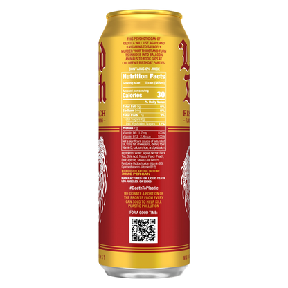Liquid Death Iced Tea Rest in Peach 19.2 oz King Size Can