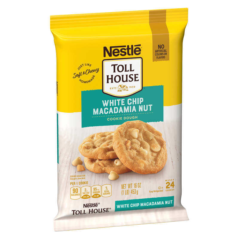 Nestle Toll House White Chocolate Macadamia Cookie Ready to Bake Dough 24ct 16oz