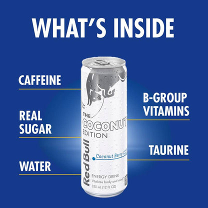 Red Bull Energy Drink Coconut Edition Coconut Berry 12oz Can