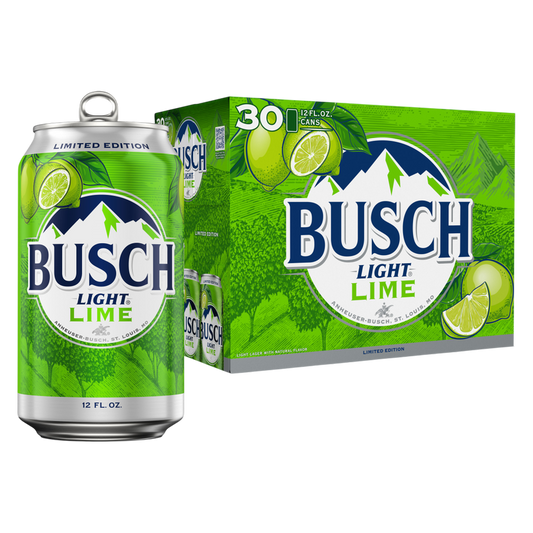 Busch Light Lime Lager 30pk 12oz Cans 4.1% ABV