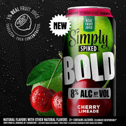 Simply Spiked Bold Spiked Cherry Limeade 24oz Can