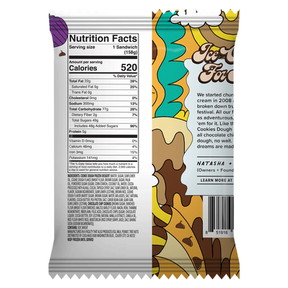 Coolhaus Dairy Free Cookie Dough Lyfe Frozen Dessert Sandwich 5.8oz