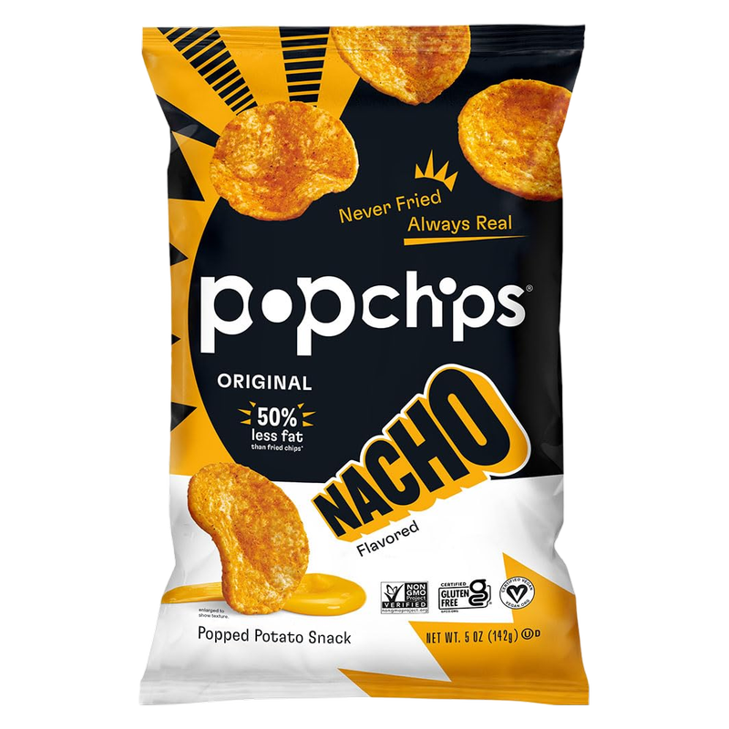 Popchips Nacho Popped Potato Chips, 5 oz