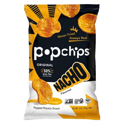 Popchips Nacho Popped Potato Chips, 5 oz