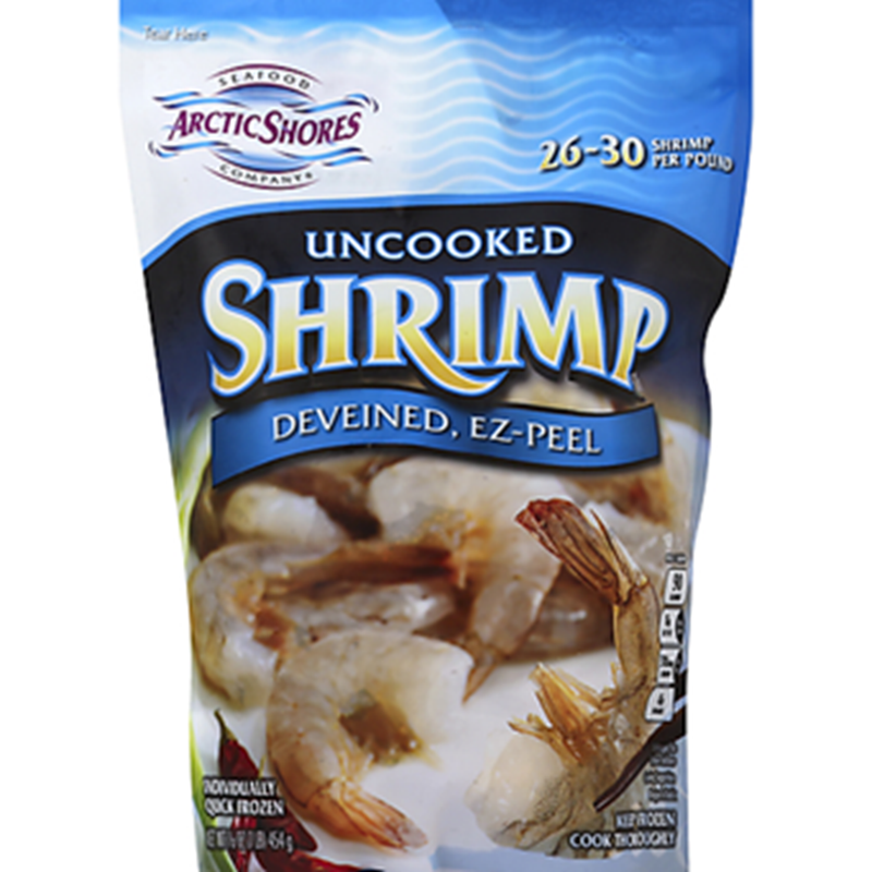 Arctic Shores Raw / Shell On Shrimp (Frozen, 26-30ct) - 16oz
