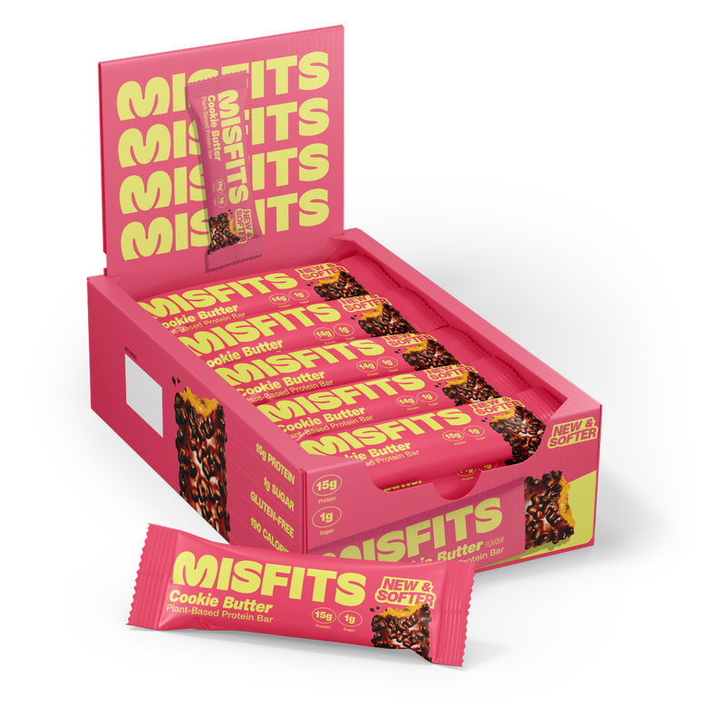Misfits Plant-Based Cookie Butter Protein Bar Case 15 CT