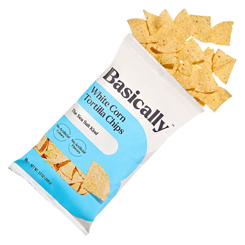 Basically  Sea Salt White Corn Tortilla Chips & Basically Salsa
