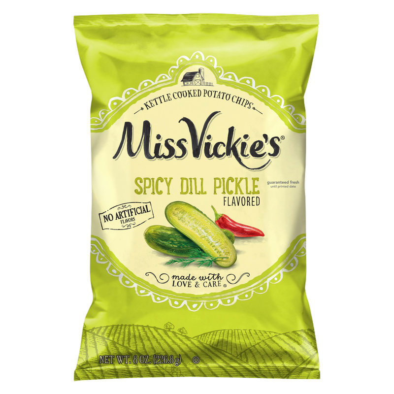 Miss Vickie's Potato Chips Spicy Dill Pickle Flavored 8oz