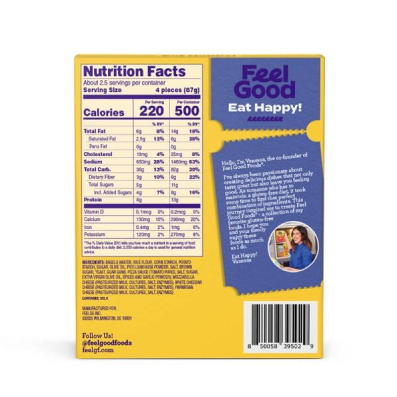 Feel Good Foods Gluten Free Mini Pizza Bagels, 7oz