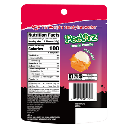 Amos Peelerz Gummy Mummy, 6oz