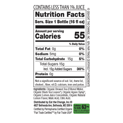 Just Ice Tea Lewie's Lemon Tea 12oz Btl