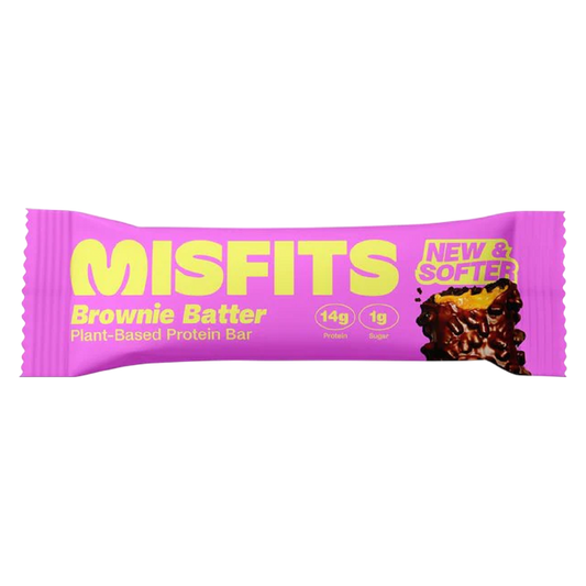 Misfits Plant-Based Brownie Batter Protein Bar, 1.8oz