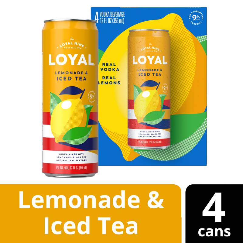 Loyal 9 Lemonade & Iced Tea 4pk 12oz 9% ABV