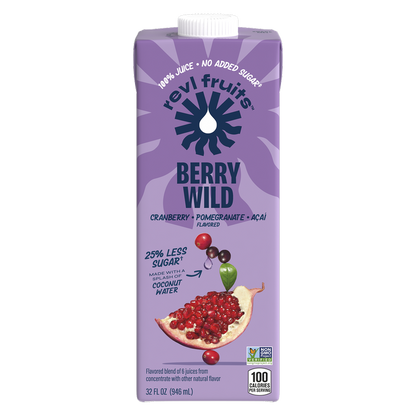 REVL Fruits 100% Berry Wild Juice 32oz Carton