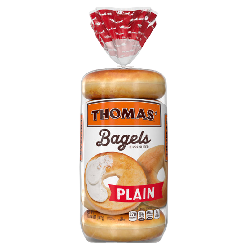 Thomas' Plain Bagels 6ct, 18oz