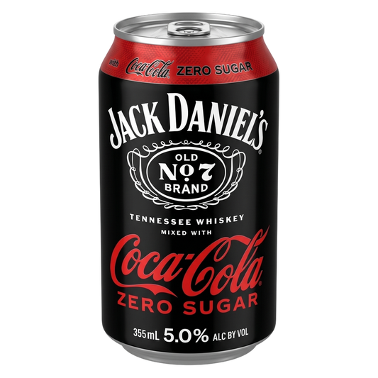 Jack Daniel's® & Coca-Cola Zero Sugar 355ml Can 5% ABV