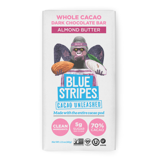 Blue Stripes Chocolate Bar Almond Butter, 2.1 oz