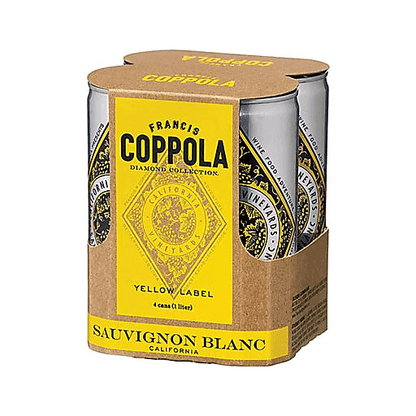 Coppola Diamond Collection Sauvignon Blanc White Wine, California, 250 mL 4-pack