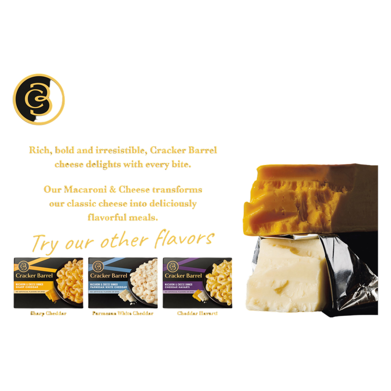 Cracker Barrel White Cheddar Macaroni & Cheese Box, 14oz.