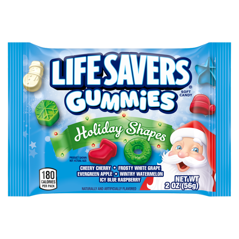 LIFE SAVERS Gummies Holiday Shapes Stocking Stuffers, 2 oz