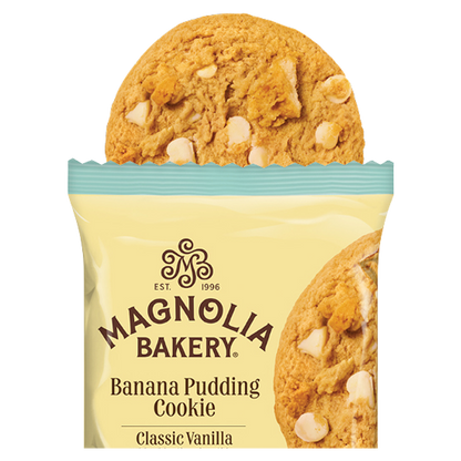 Magnolia Bakery Banana Pudding Cookies - Classic Vanilla With White Chocolate Chips, 4ct 8oz Carton