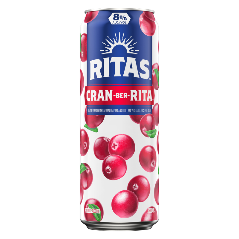 Ritas Cran-Ber-Rita Sparkling Margarita, 25 fl oz Tall Can