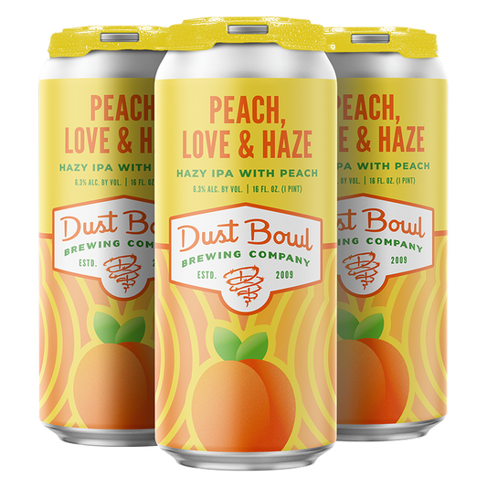 Dust Bowl Brewing Peach Love Hazy IPA 4pk 16oz Can